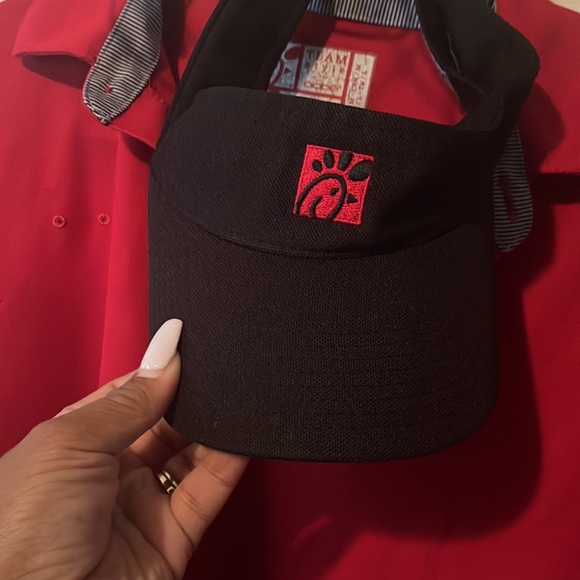 Official Chick fila uniform shirts and visor - Picture 4 of 5